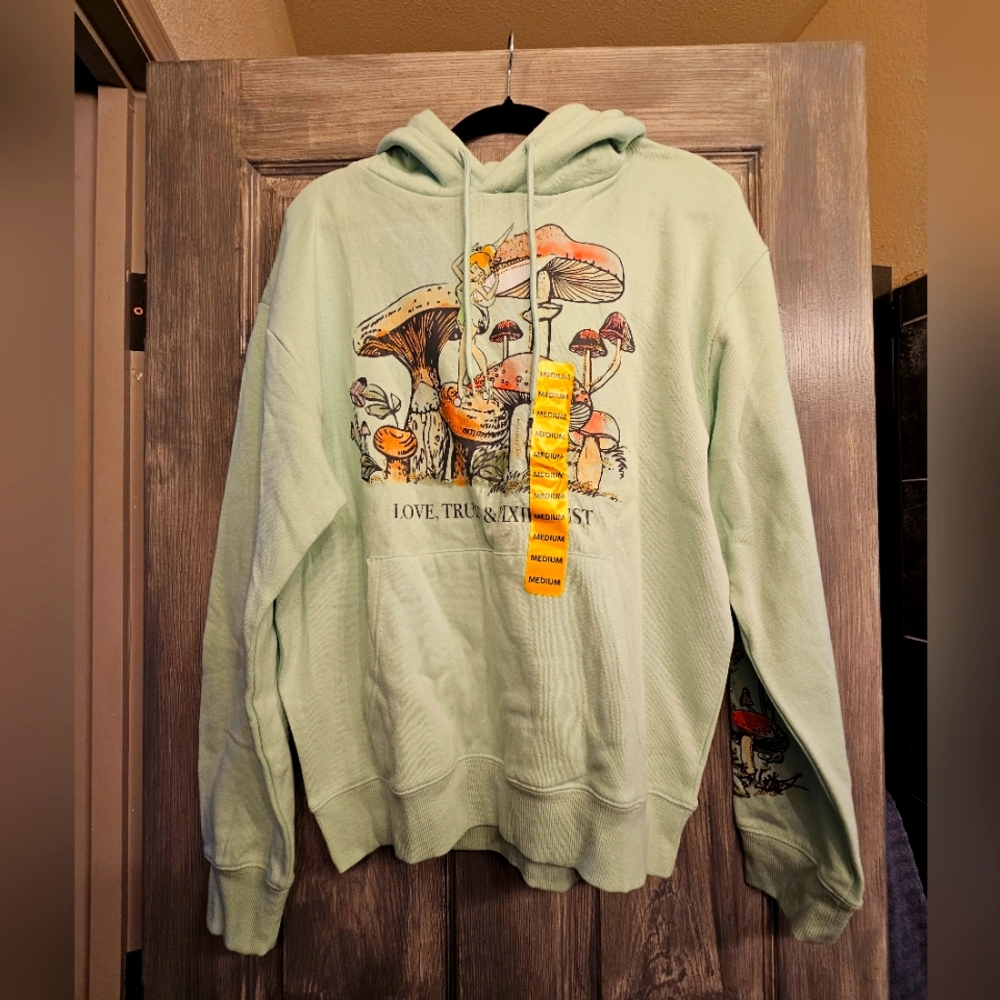 Mint Green Tinkerbell Disney Medium Hoodie